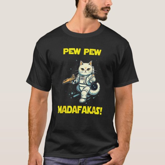 T-shirt Espace Astronaute Pew Madafakas Chat Birman 2 (Devant)