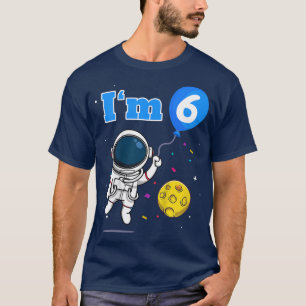 T-shirt Espace astronaute pour enfants I'm 6 Si Sith 6th B