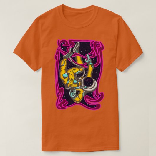 T-shirt espace astronaute psychédélique (Design devant)