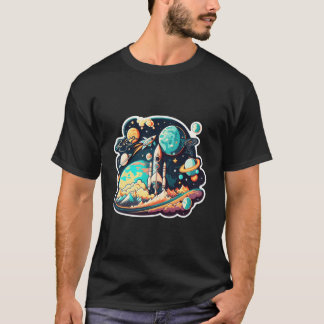 T-shirt Espace Astronaute Science Planètes Espace Pour