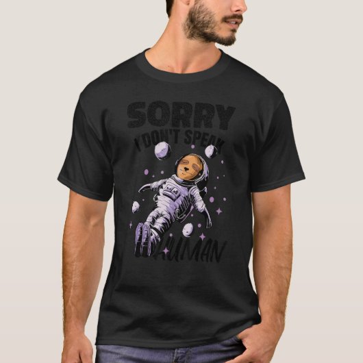 T-shirt Espace astronaute Sloth Spaceman (Devant)