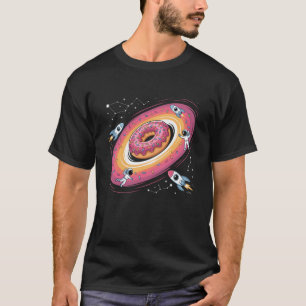 T-shirt Espace cosmique Donut Trou noir Funny Rocket Sci-F