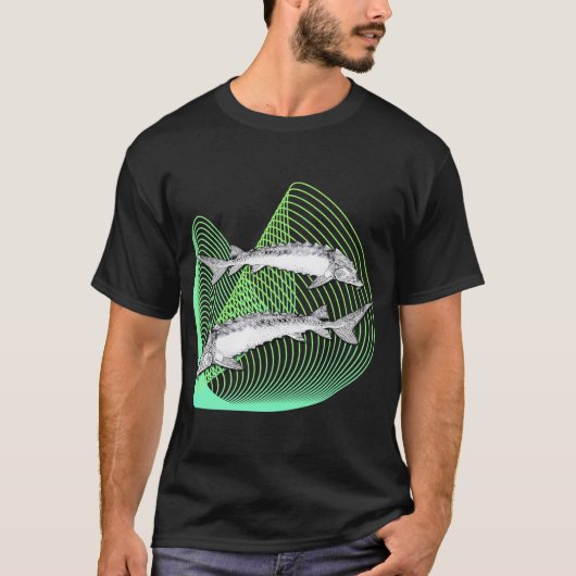 T-shirt Espace cybernétique de l'esturgeon (Devant)