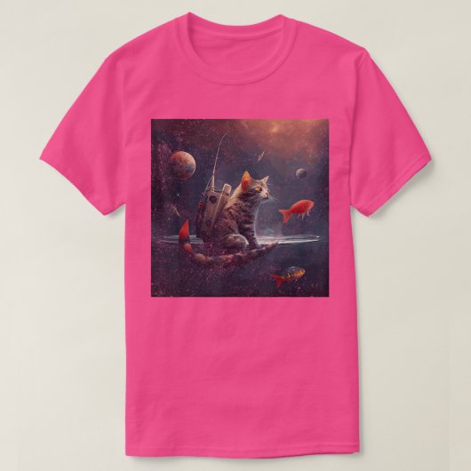 T-shirt Espace de pêche au chat (Design devant)