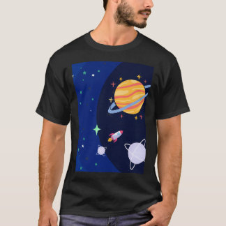 T-shirt Espace Externe Explorer Étoiles Et Planètes Concep