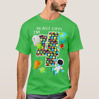 T-shirt Espace extra-atmosphérique 4e anniversaire 4 ans S