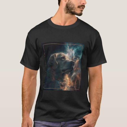 T-shirt Espace Golden Retriever (Devant)