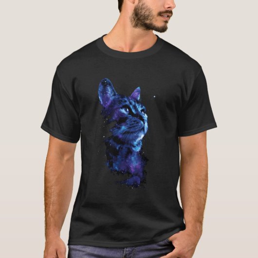 T-shirt Espace Visage de Chat (Devant)