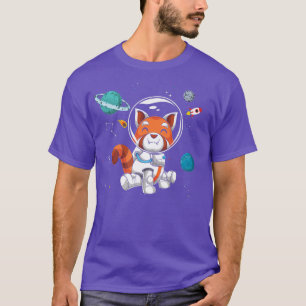 T-shirt Espace Voyage Chinois Animal Univers Panda Rouge A