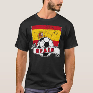 T-shirt Espagne BALLE DE FOOTBALL ET DRAPEAU DÉTRUIT