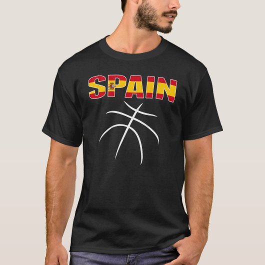 T-shirt Espagne Basketball Fans Jersey Espagnol Drapeau Sp (Devant)