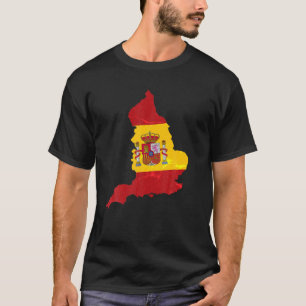 T-shirt Espagne Carte Football Supporter Visiteur Espagnol