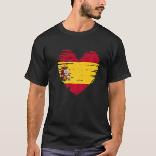 T-shirt Espagne Coeur espagnol Drapeau espagnol Fierté esp