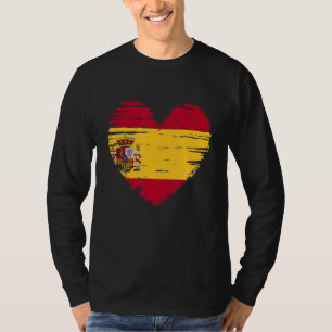 T-shirt Espagne Coeur espagnol Drapeau espagnol Fierté esp