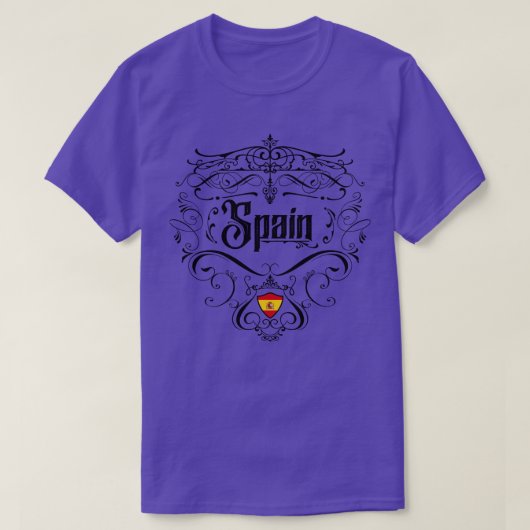 T-shirt Espagne Design Vintage 1 (Design devant)