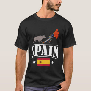 T-shirt Espagne Drapeau Bull battant l'espagnol