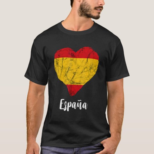 T-shirt Espagne Drapeau Coeur Espana Espagne Fierté espagn (Devant)
