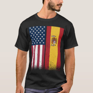 T-shirt Espagne Drapeaux américain espagnol Fier USA Espag