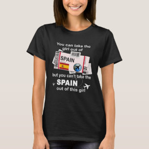 T-shirt Espagne Embarquement Pass Espagne Girl Espagne