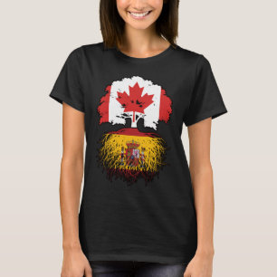 T-shirt Espagne Espagnol Canada drapeau des racines de l'a
