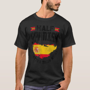 T-shirt Espagne Espagnol Espagne Drapeau Moitié Espagnol e
