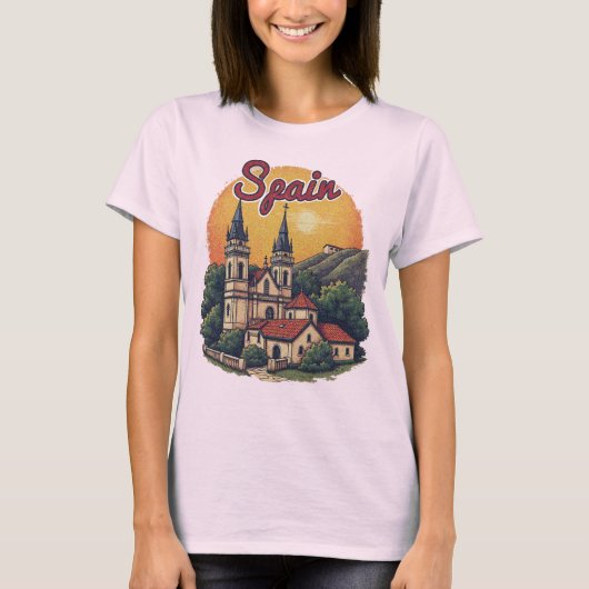 T-shirt Espagne European Old World Faded Tee (Devant)