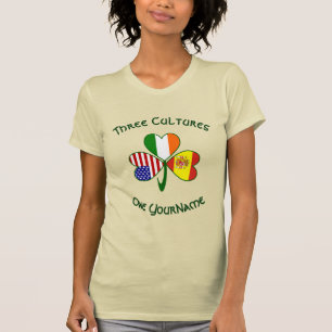 T-shirt Espagne Irlande États-Unis Trèfle Femmes Personnal