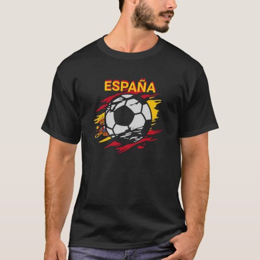 T-shirt Espagne noire. 06 (Devant)