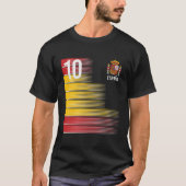 T-shirt Espagne Numéro 10 Espana Espagnol Soccer (Devant)