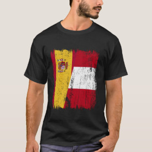 T-shirt Espagne Pérou Demi-drapeau Jersey de l'héritage hi