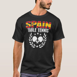 T-shirt Espagne Ping Pong espagnol Table de tennis Équipe 