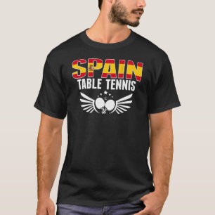 T-shirt Espagne Ping Pong espagnol Table de tennis Équipe 