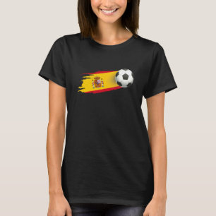 T-shirt Espagne Soccer Ball Espagne Drapeau Jersey Espagne