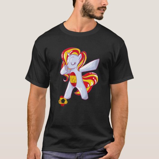 T-shirt Espagne Soccer Unicorn Bal Espagnol drapeau Espana (Devant)