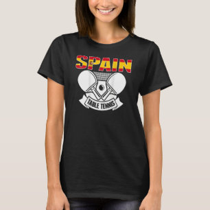 T-shirt Espagne Tennis de Table Support Espagnol Ping Pong