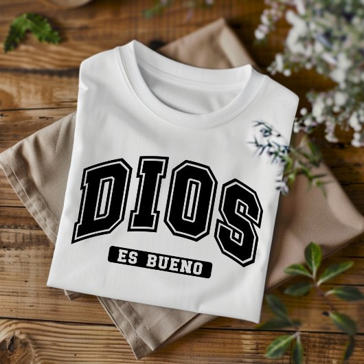 T-shirt espagnol chrétien Dios Es Bueno