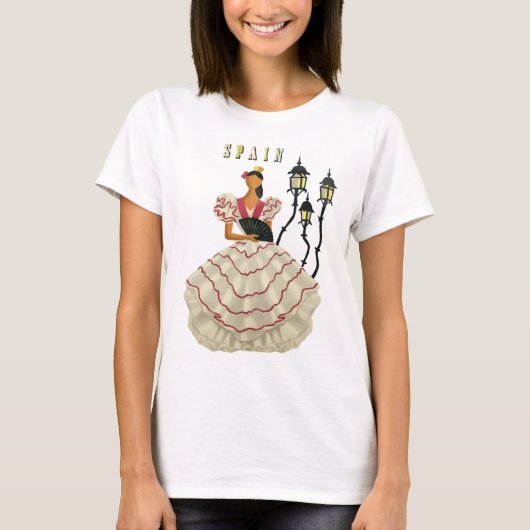 T-shirt Espagnol danseuse flamenco femme Espagne Travel Ar (Devant)