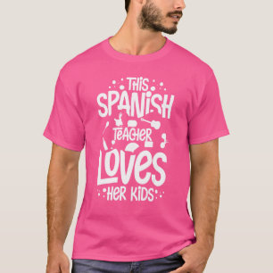 T-shirt Espagnol Enseignant Espagne Drapeau Langue de leço