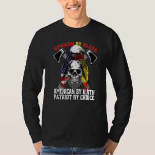 T-shirt Espagnol Par Blood American Par Birth Patriot Par