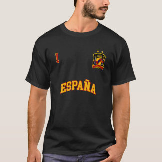 T-shirt Espana Espagne Team Sports Numéro 1 Football Espag