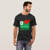 T-shirt Esperanto / "Amoru, ne militu !", (Devant entier)