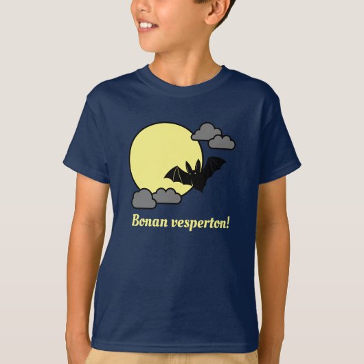 T-shirt Espéranto : Bonan vesperton ! (Devant)