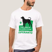 T-shirt Esperanto / "Hundo estas plej bona amiko de homo", (Devant)