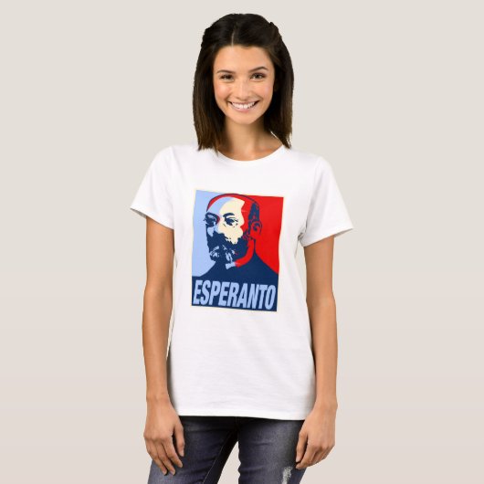 T-shirt Esperanto L Zamenhof Hope Inspecred Venin Idea T-S (Devant entier)