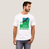 T-shirt Esperanto / "Tute libera, kiel birdo aera", (Devant entier)