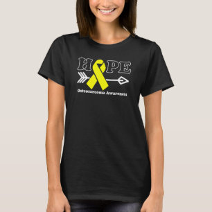 T-shirt Espère Osteosarcome Sensibilisation Ruban jaune