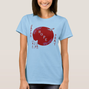 T-shirt espérez et priez pour le Japon