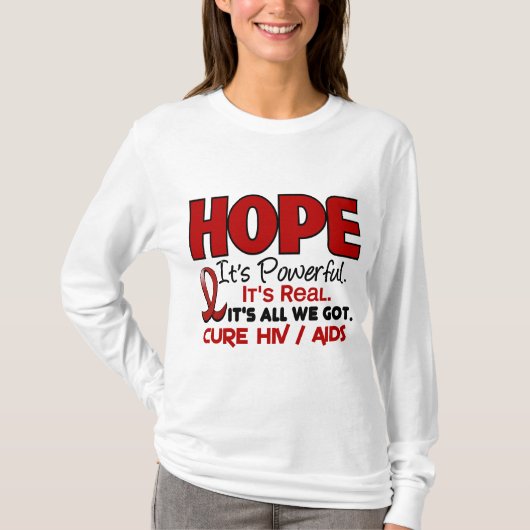 T-SHIRT ESPOIR 1 D'HIV DE SIDA (Devant)