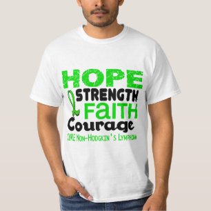 T-shirt ESPOIR 3 de vert de chaux de lymphome non
