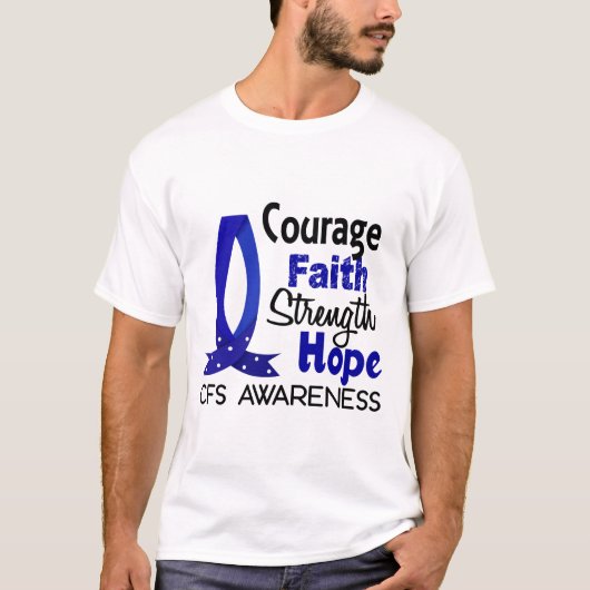 T-shirt Espoir CFS de force de foi de courage (Devant)